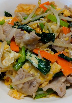 小松菜と豆腐のチャンプルー-レシピのメイン写真