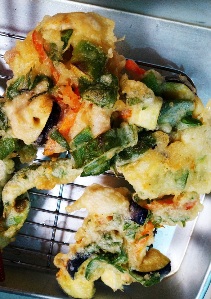 夏野菜と胸肉かき揚げ-レシピのメイン写真