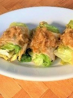 【学生】豚巻きレタスのみぞれ煮-レシピのメイン写真