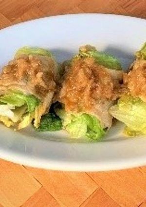 【学生】豚巻きレタスのみぞれ煮-レシピのメイン写真