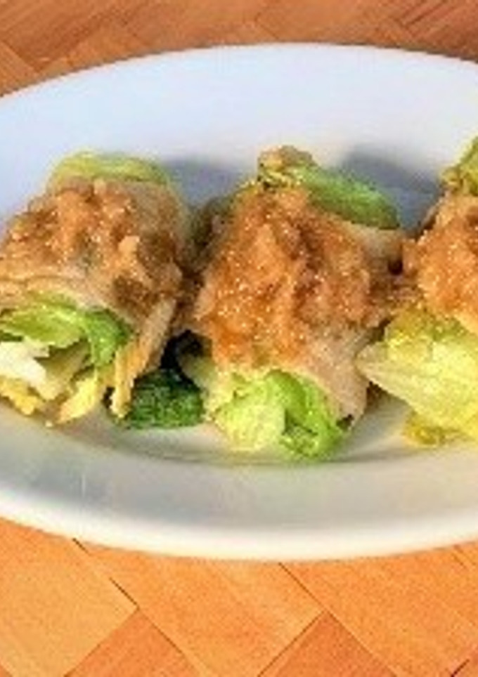 【学生】豚巻きレタスのみぞれ煮-レシピのメイン写真