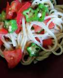 半田そうめんで和風冷製パスタ