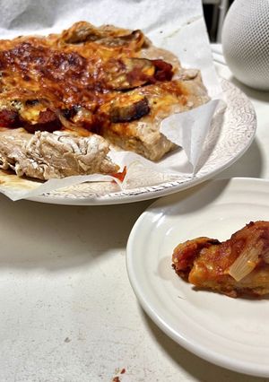 簡単!全粒粉チーズカレーピザ♪-レシピのメイン写真