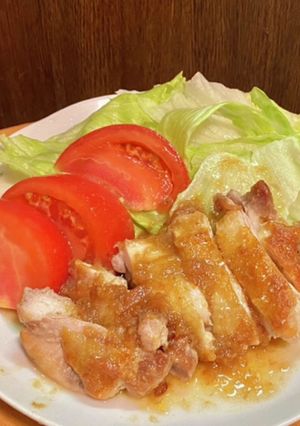 夏にさっぱり・鶏もも肉の梅肉焼き-レシピのメイン写真