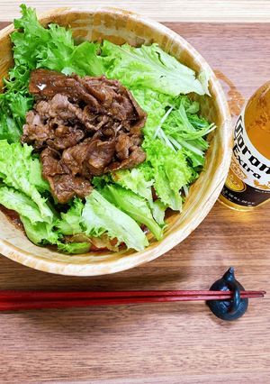 夏だけじゃないサラダうどん(牛焼肉のせ)-レシピのメイン写真