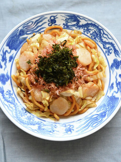 ホタテとキャベツのバター醤油焼きそば-レシピのメイン写真