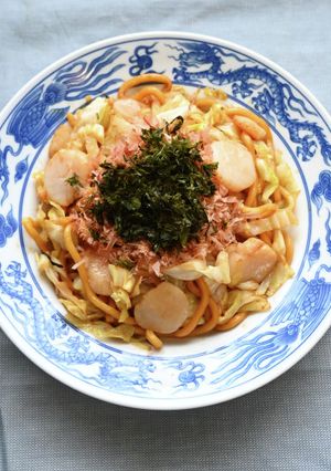ホタテとキャベツのバター醤油焼きそば-レシピのメイン写真