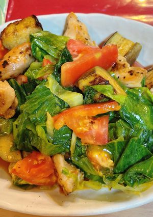 鶏むね肉と夏野菜のニンニクオイル炒め-レシピのメイン写真