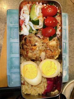 筍椎茸ハンバーグ和風あんかけ 弁当-レシピのメイン写真
