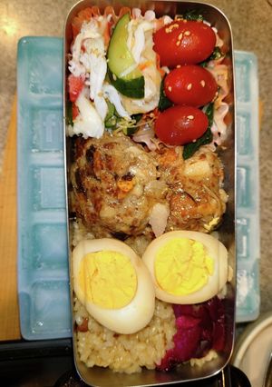 筍椎茸ハンバーグ和風あんかけ　弁当-レシピのメイン写真