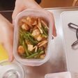 ベビーほたてアスパラバター炒め