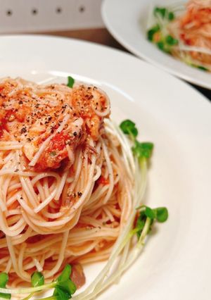 トマトとサバの冷製そうめん【簡単料理】-レシピのメイン写真