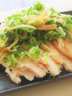 〖 しっとり茹で鶏 ねぎゆずポン酢 〗-レシピのメイン写真