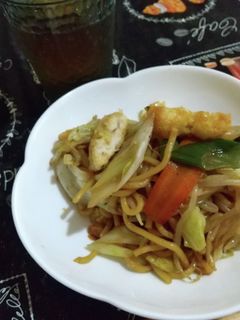 チキンナゲット入り焼きそば-レシピのメイン写真