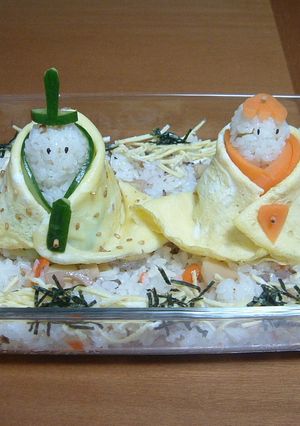 ちらし寿司で☆お雛さま-レシピのメイン写真