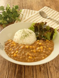 電子レンジ★とうもろこしのキーマカレー-レシピのメイン写真