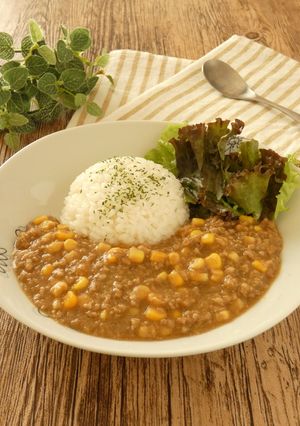 電子レンジ★とうもろこしのキーマカレー-レシピのメイン写真