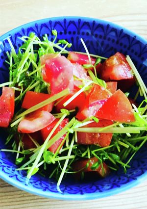 切って和えるだけ☆豆苗とトマトのサラダ-レシピのメイン写真