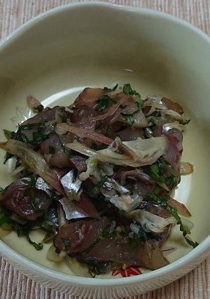 切って和えるだけ、アジの香味野菜和え-レシピのメイン写真