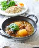 鯖缶とインカのめざめの和風スープカレー
