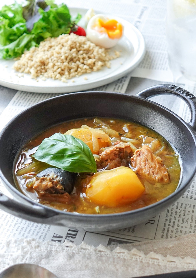 鯖缶とインカのめざめの和風スープカレー-レシピのメイン写真