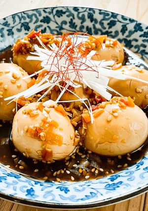 95℃ やみつき！韓国風味付け煮卵-レシピのメイン写真