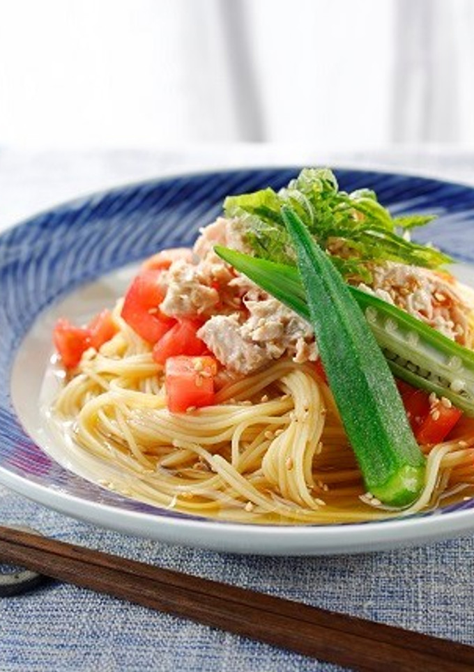 トマトのツナマヨそうめん-レシピのメイン写真