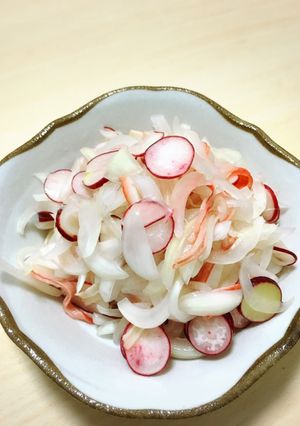 簡単おかず:玉ねぎとラディッシュ酢漬け-レシピのメイン写真