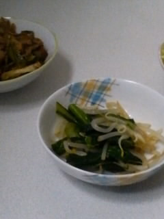 小松菜ともやしの酢醤油和え-レシピのメイン写真