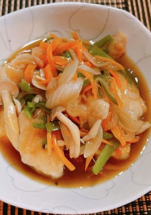 ☆白身魚と豆腐の野菜あんかけ☆-レシピのメイン写真