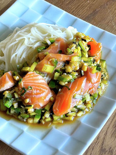 夏にぴったり! サーモンだし素麺-レシピのメイン写真