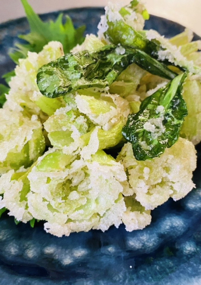 【小松菜】根っこ部分の唐揚げ-レシピのメイン写真