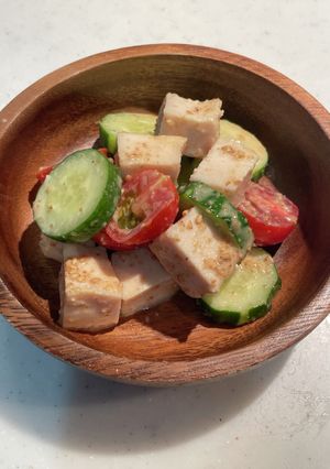 サラダチキンでコロコロ棒々鶏-レシピのメイン写真