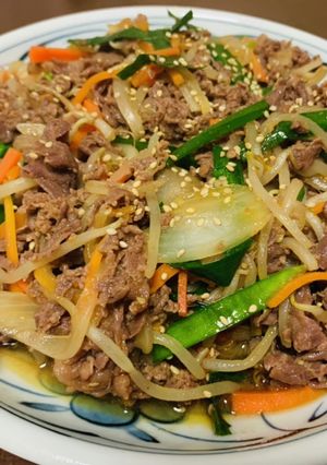 プルコギ(韓国の肉野菜炒め)-レシピのメイン写真