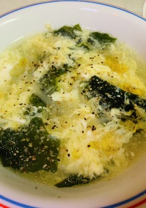 豚の茹で汁で作るわかめの中華スープ-レシピのメイン写真