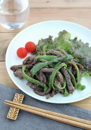 牛肉とピーマンの黒こしょう炒め-レシピのメイン写真