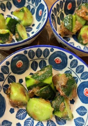 夏の味！！簡単きゅうりの梅肉和え-レシピのメイン写真