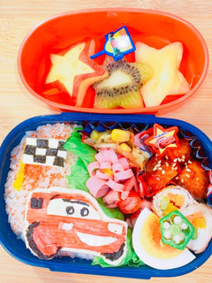 【キャラ弁】カーズ*マックイーン彩り弁当-レシピのメイン写真