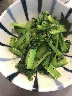 小松菜のバターしょうゆ炒め-レシピのメイン写真