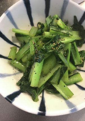 小松菜のバターしょうゆ炒め-レシピのメイン写真