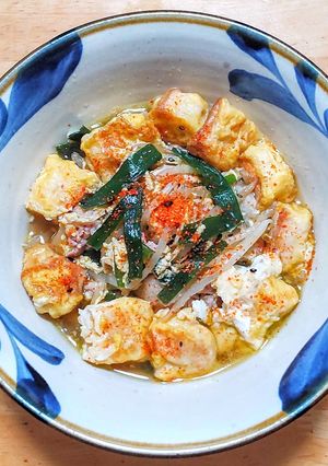 豚こま肉と卵麩（ふ）の醤油炒め-レシピのメイン写真