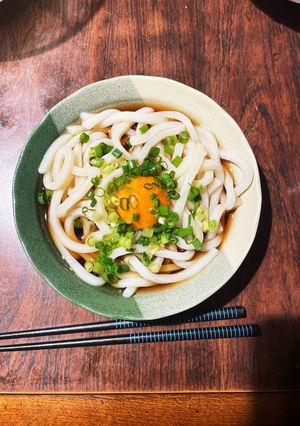 冷やし釜玉讃岐うどん-レシピのメイン写真