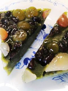夏の京菓子~抹茶水無月~レンジで簡単-2-レシピのメイン写真