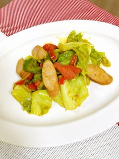ウインナーと野菜のカレー風味炒め-レシピのメイン写真