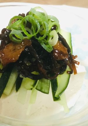 豆腐きゅうり梅こんぶのせ-レシピのメイン写真