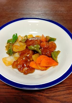 減塩 酢豚 薄切り肉&揚げ焼きで。-レシピのメイン写真