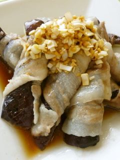 レンジで簡単「ナスの肉巻き蒸しねぎだれ」-レシピのメイン写真
