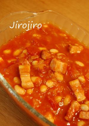 あったか☆厚切りベーコンと大豆のトマト煮-レシピのメイン写真