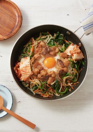 ミックスボイルホルモンの石焼ビビンバ-レシピのメイン写真