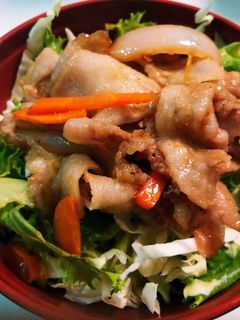 豚コマ焼肉丼-レシピのメイン写真